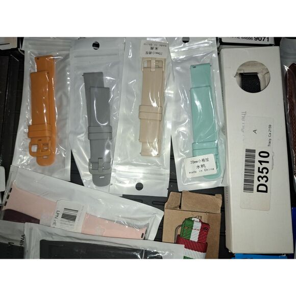 NIB-LOT Bundle of 40 New Watch Bands 20mm-38mm of Overstock from Europe - Picture 7 of 15